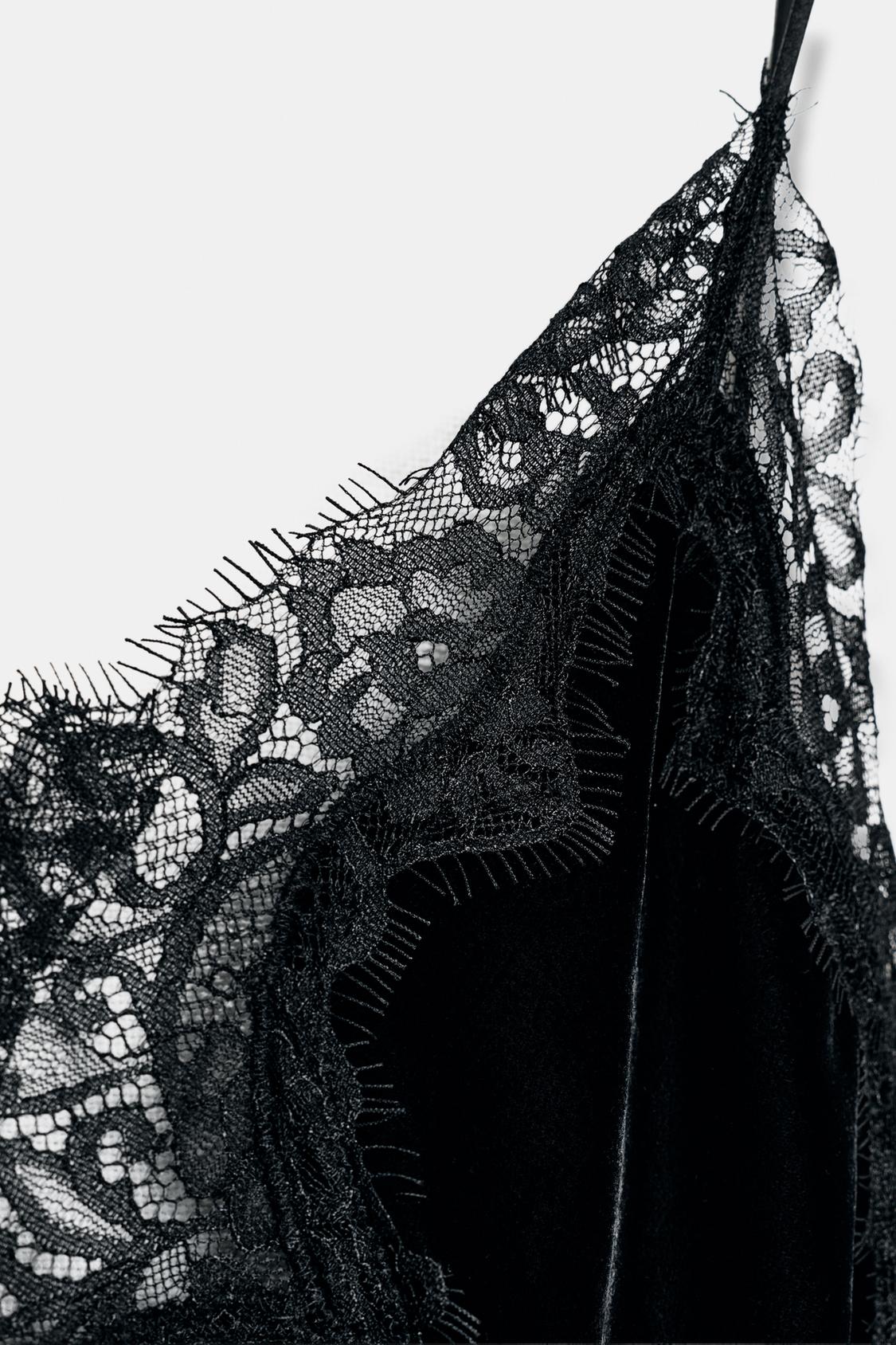 VESTIDO LENCERO TERCIOPELO NEGRO