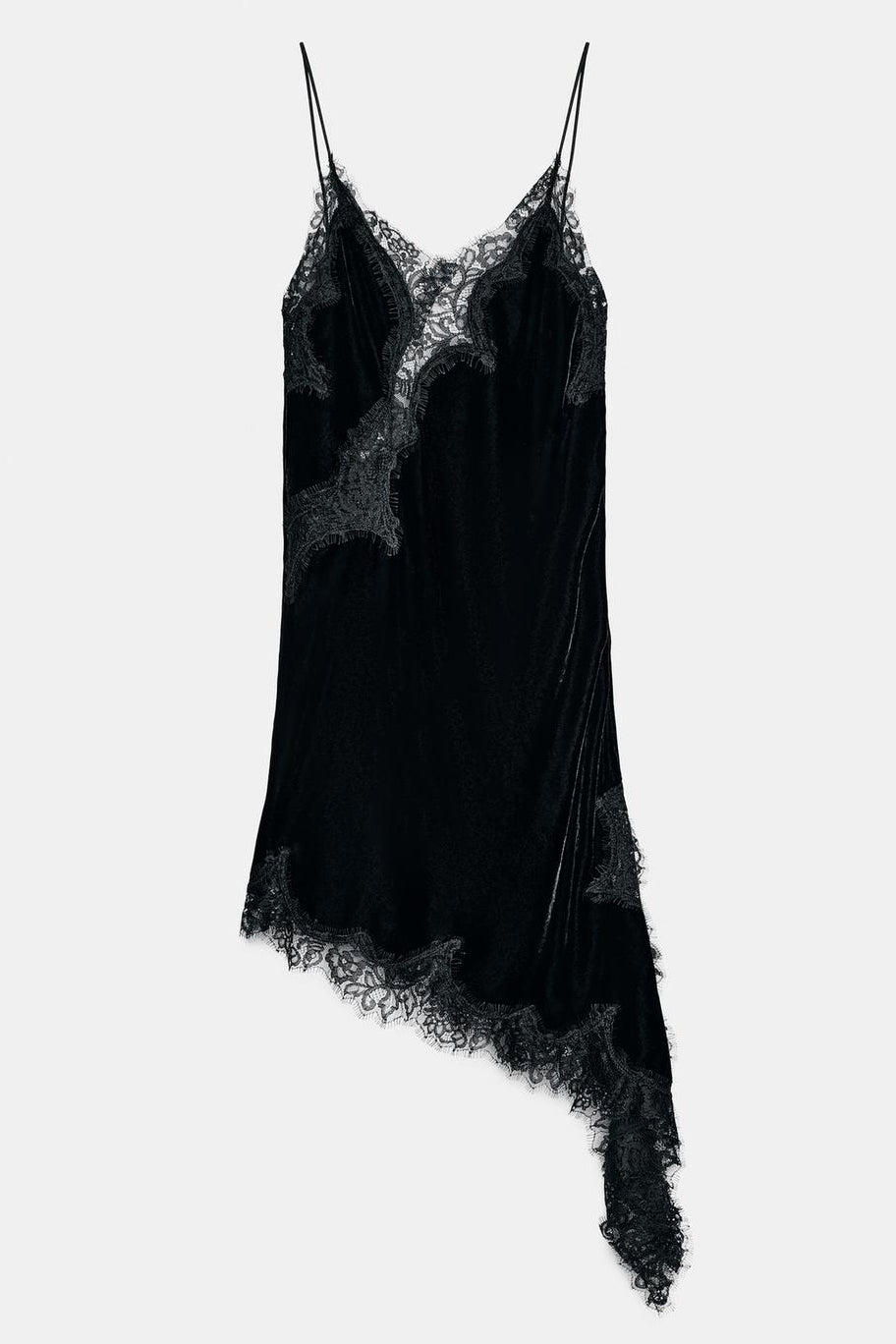 VESTIDO LENCERO TERCIOPELO NEGRO