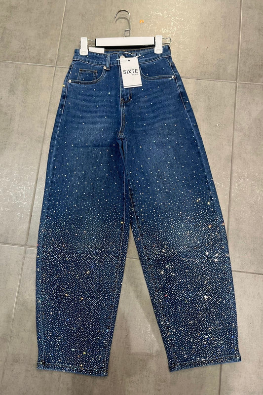 PANTALON JEANS BRILLOS