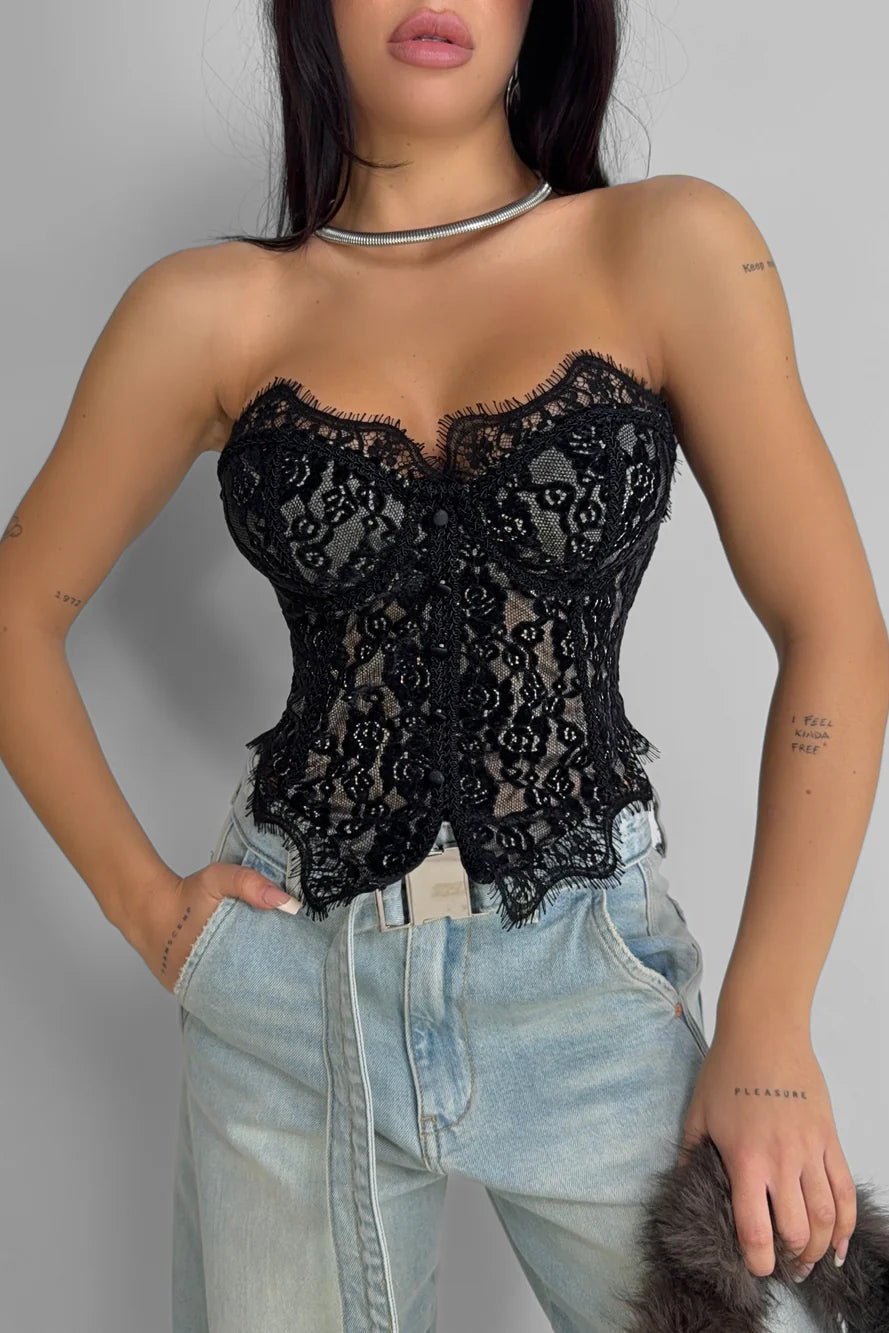 CORSÉ NEGRO ENCAJE