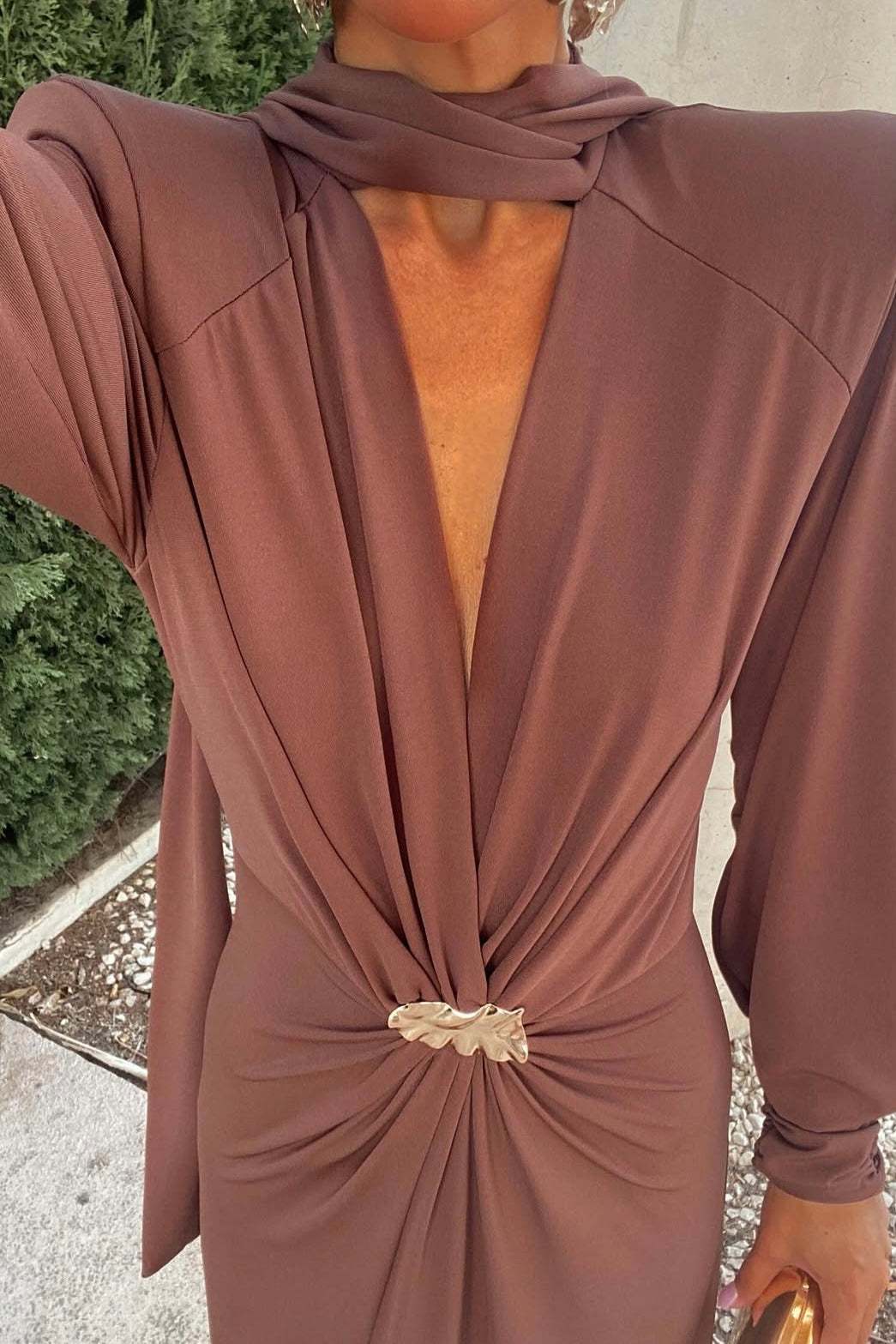 VESTIDO VALERIA MARRON