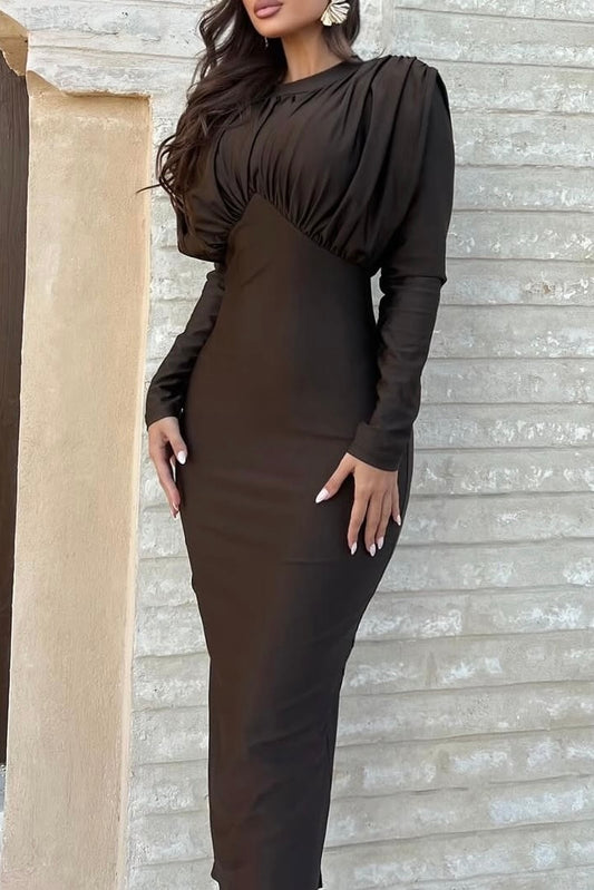 VESTIDO CATALINA MARRON