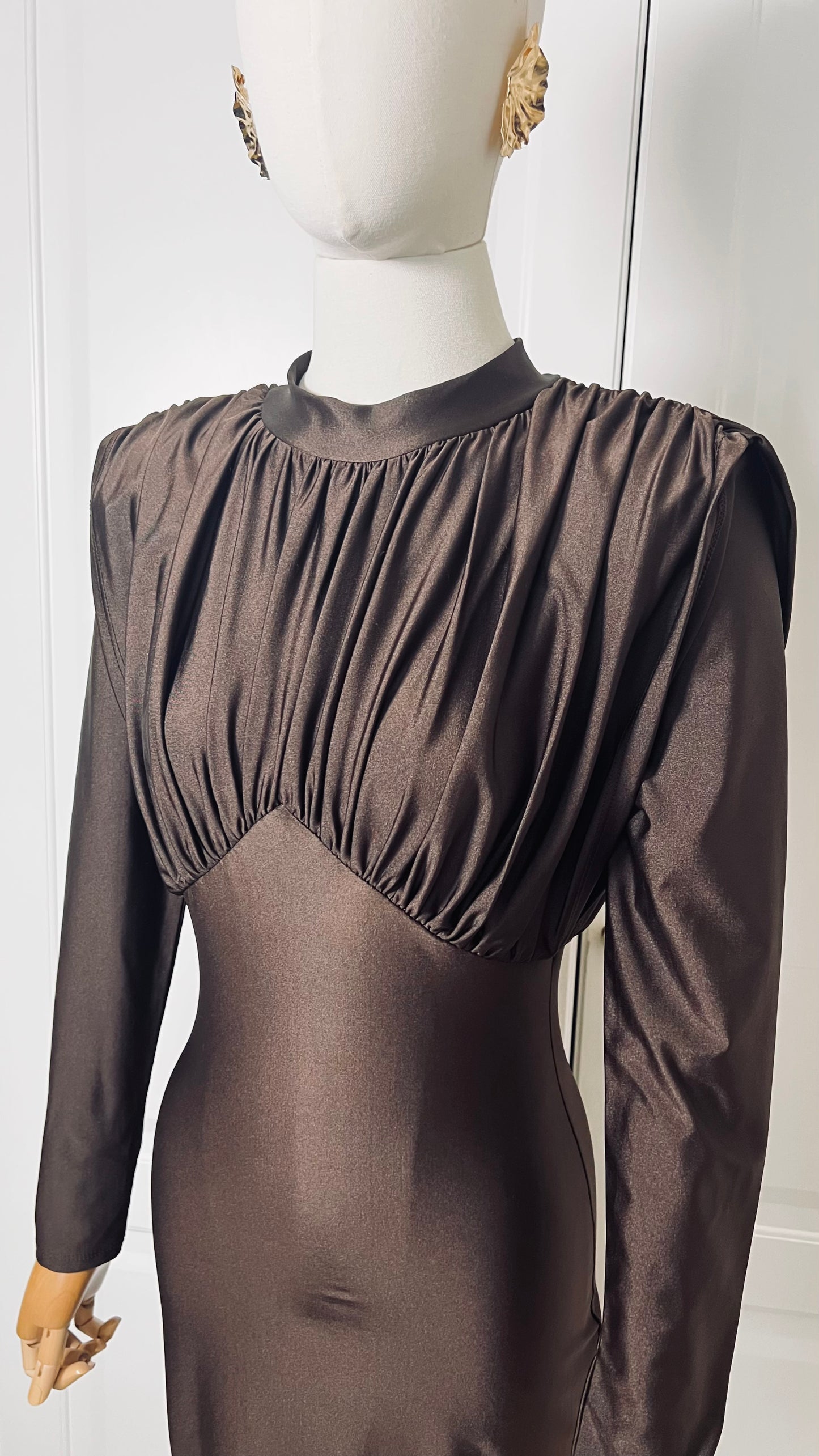 VESTIDO CATALINA MARRON