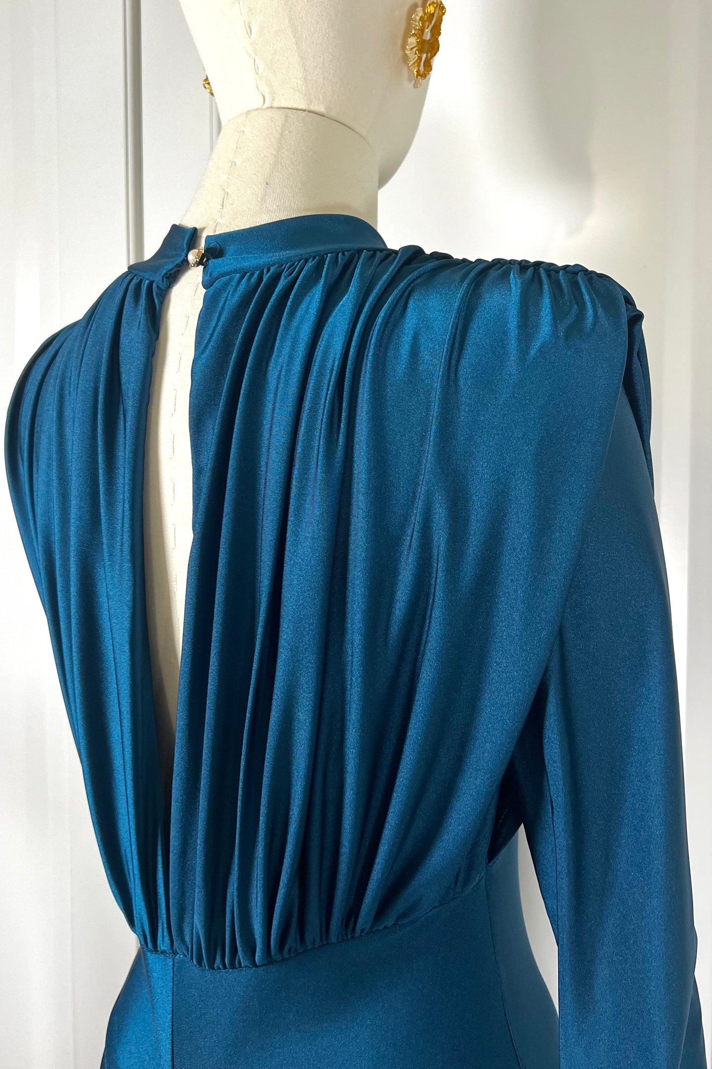 VESTIDO CATALINA AZUL PETROLEO